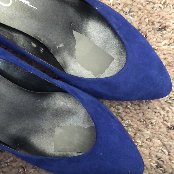 Jessica Simpson Blue Suede Pumps - Picture 5 of 7
